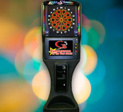 Electronic Bull shooter dart board ready for action